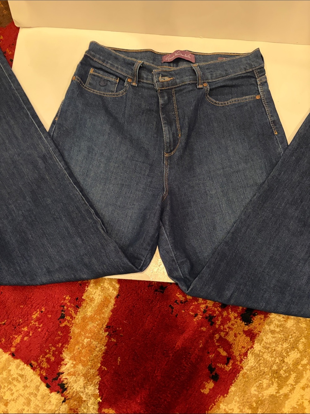 Gloria Vanderbilt Dark Blue Straight-Leg Jeans